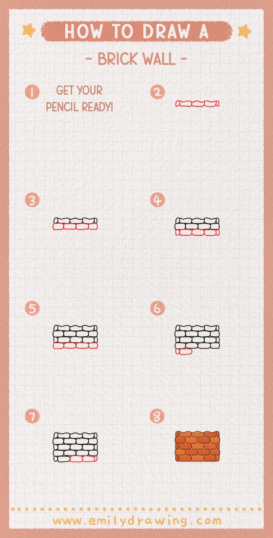 how to draw a brick wall pinterest pin